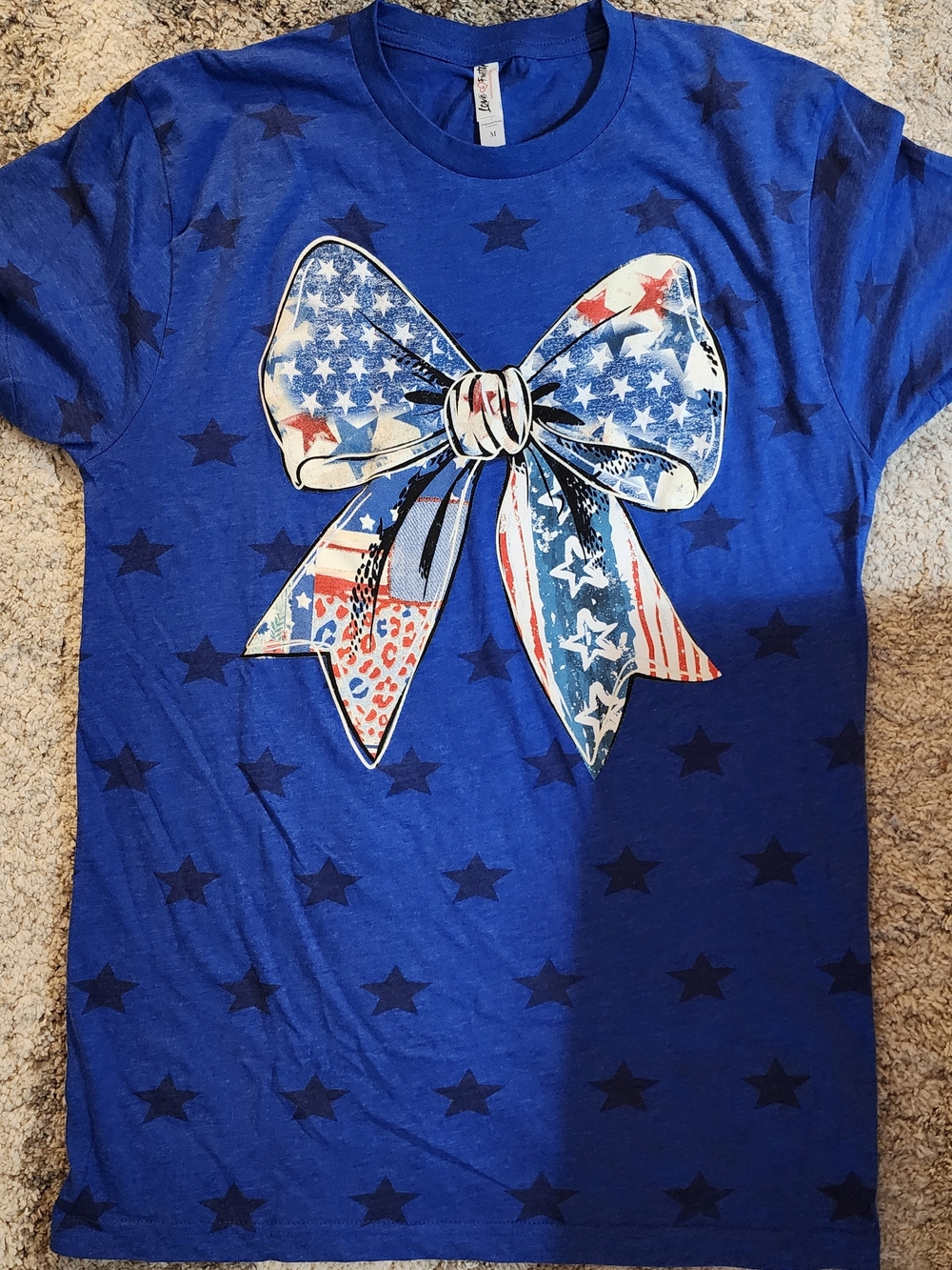 Blue Star Bow Graphic Tee. USA Never Worn. NWOT